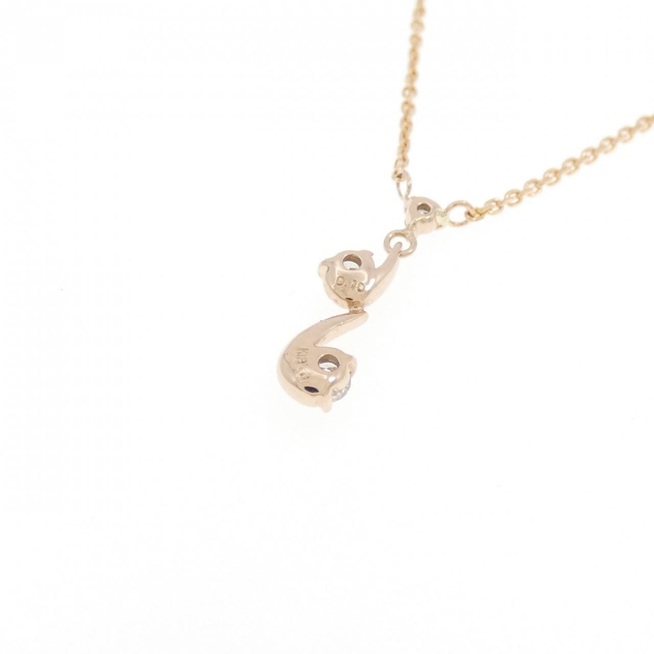 K18PG ダイヤモンド ネックレス 0.10CT
