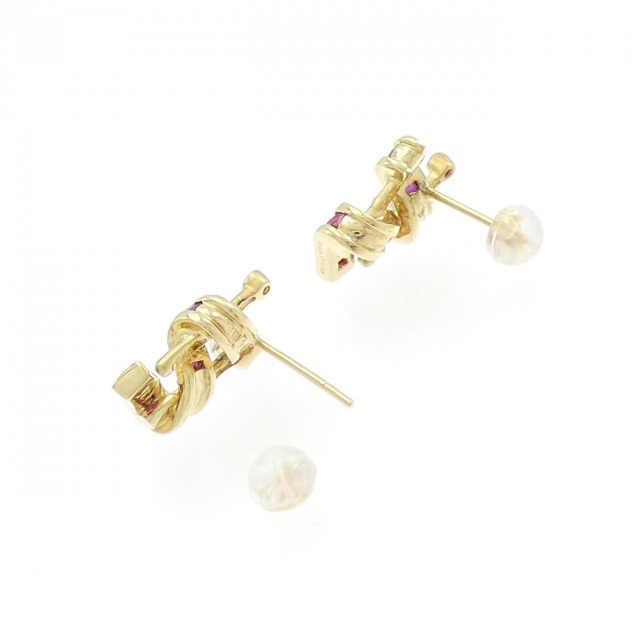 K18YG紅寶石耳釘0.86CT