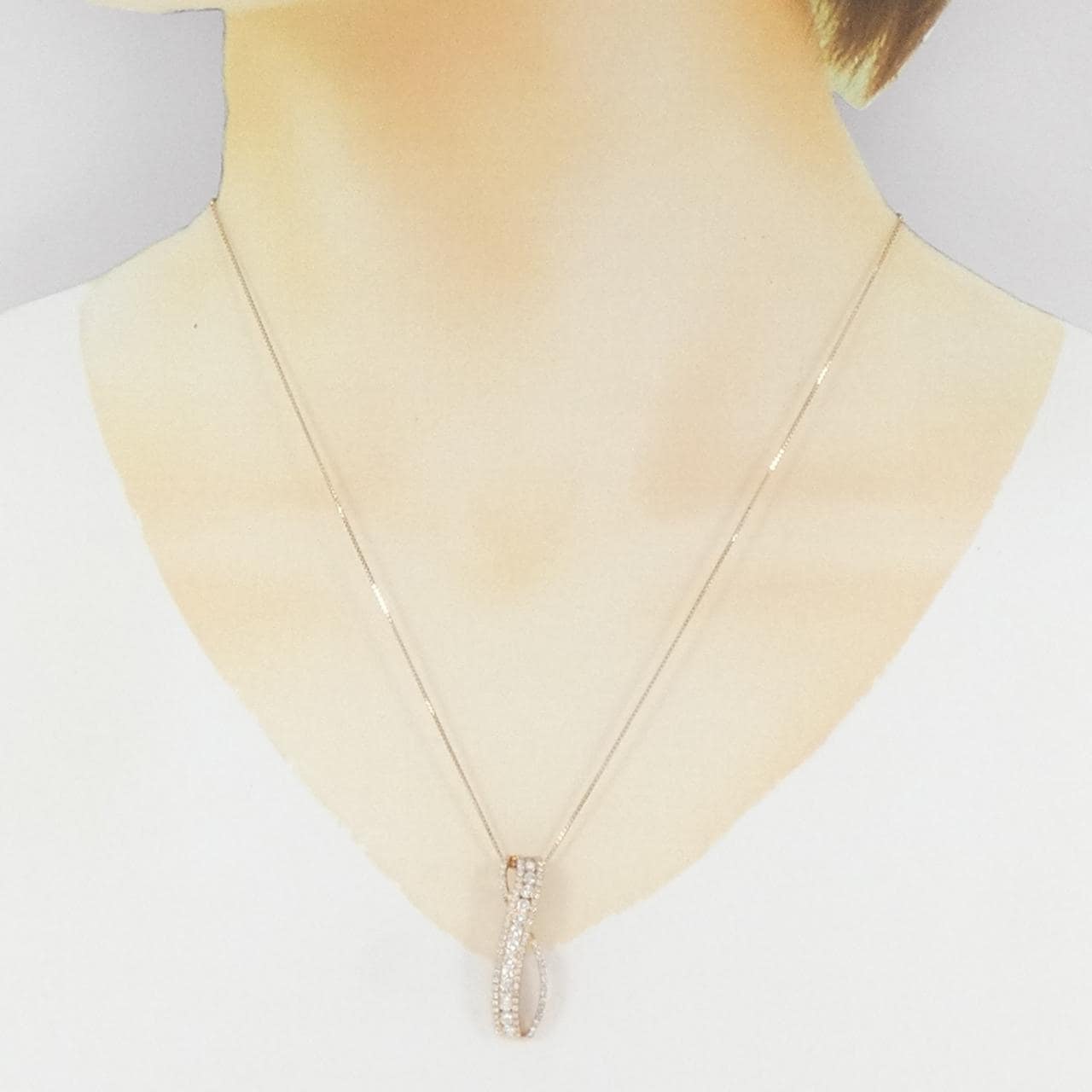 K18PG ダイヤモンド ネックレス 1.00CT