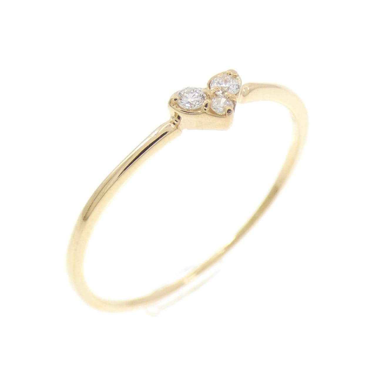 【リメイク】K18YG ハート ダイヤモンド リング 0.05CT