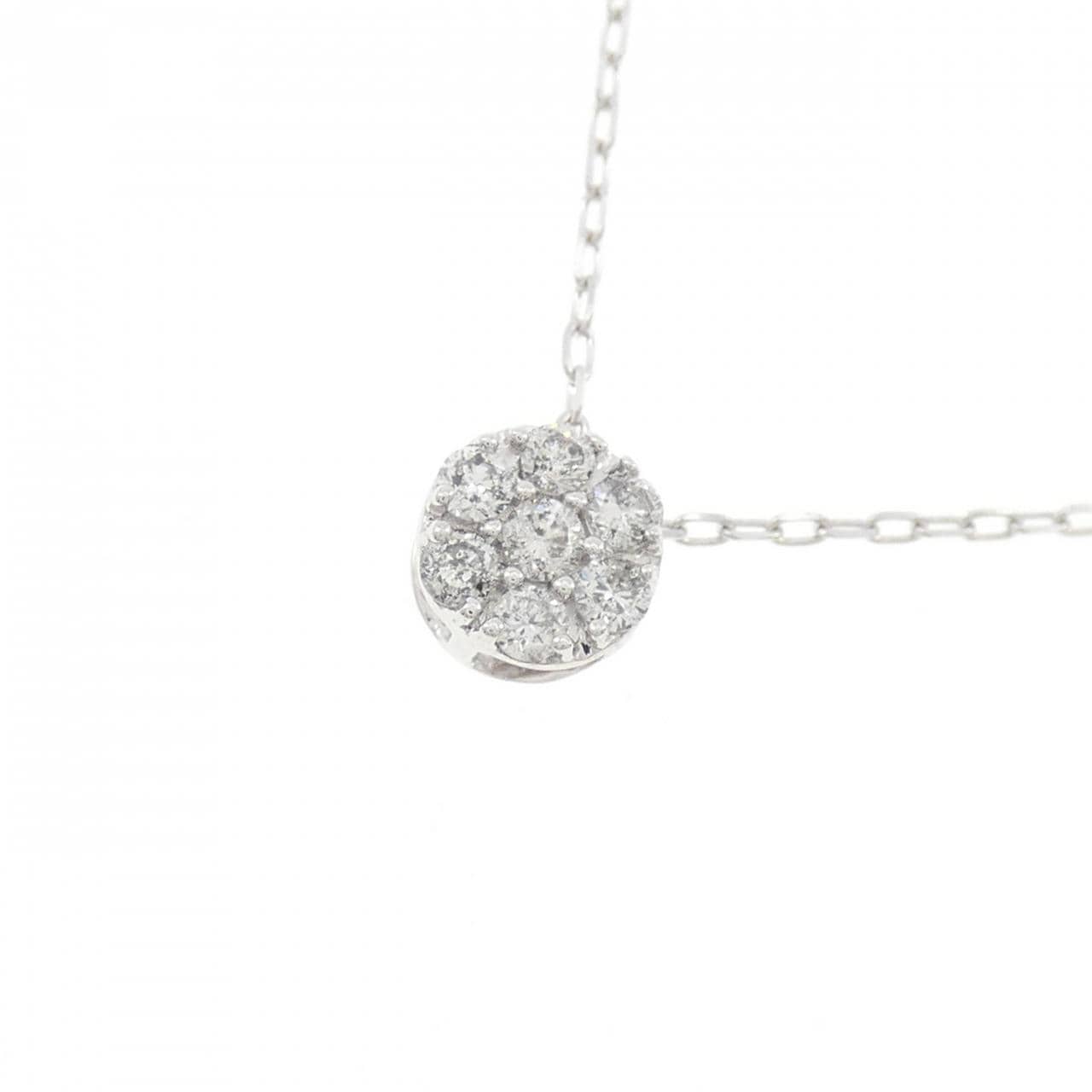 K18WG ダイヤモンド ネックレス 0.2CT
