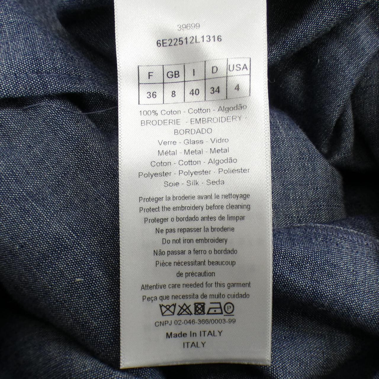 クリスチャンディオール CHRISTIAN DIOR 6E22512L1316 ワンピース