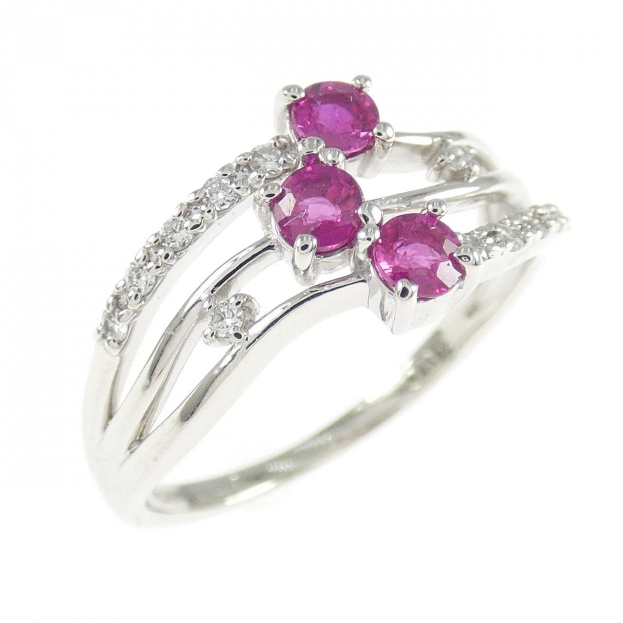 PT900 ルビー リング 0.40CT