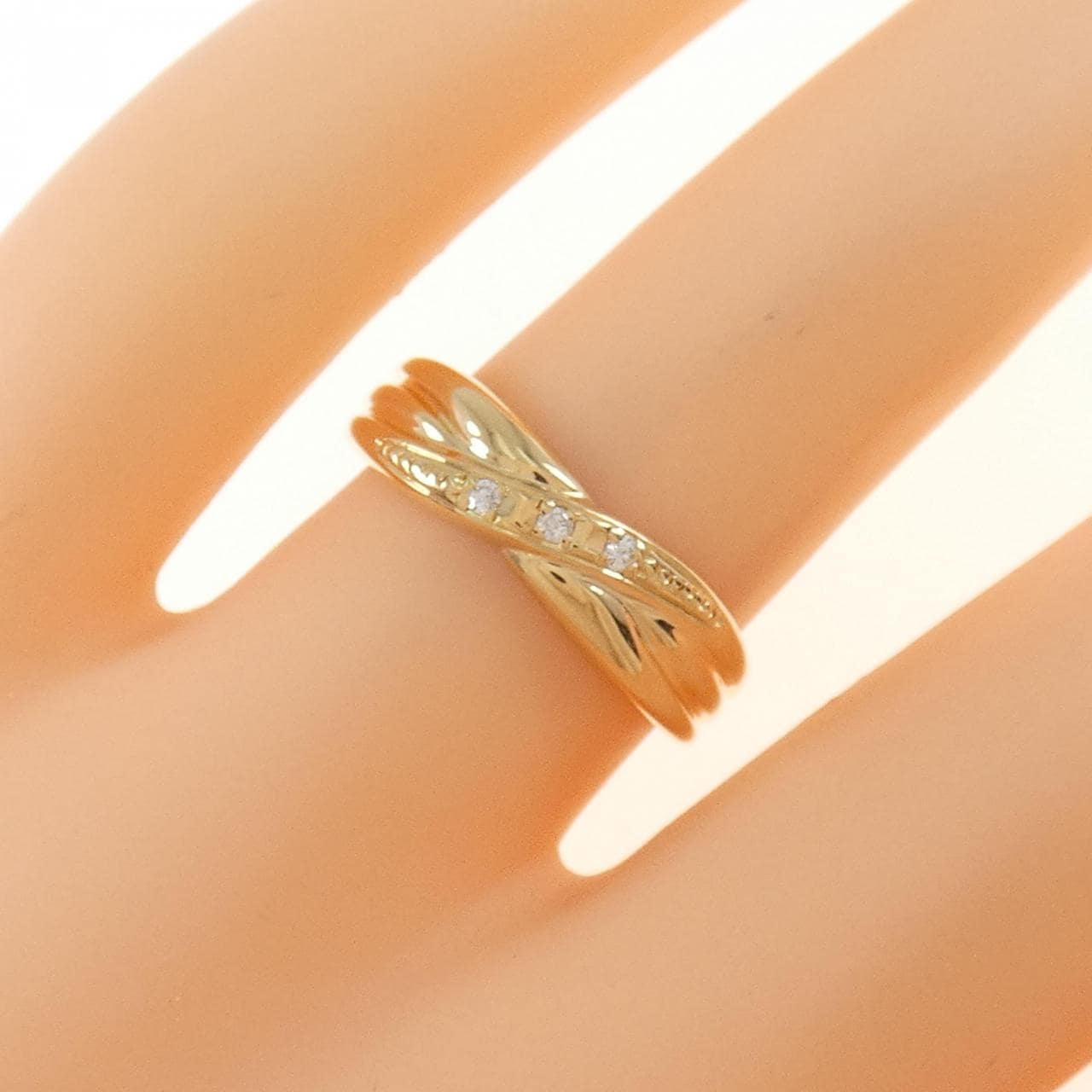 K18YG ダイヤモンド リング 0.03CT