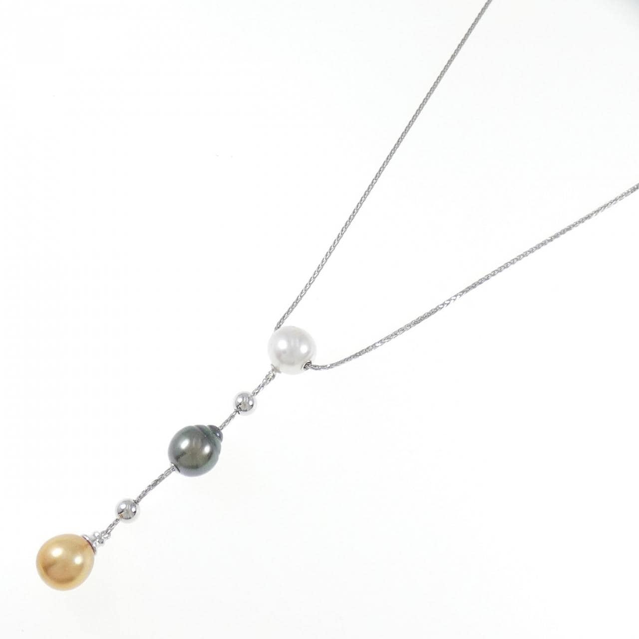 K18WG White Butterfly Pearl necklace
