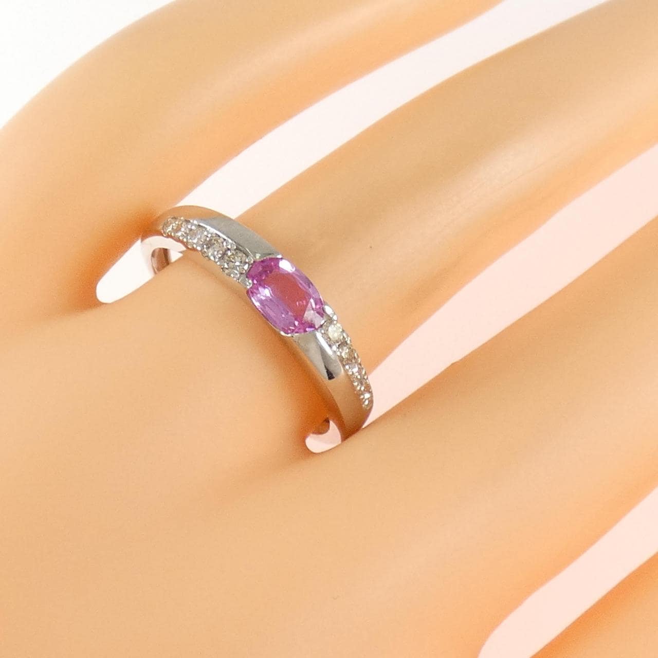 PT950 サファイヤ リング 0.486CT