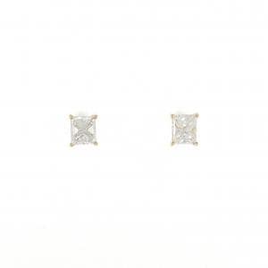 K18YG ダイヤモンド ピアス 0.308CT 0.328CT E-F VS1 ファンシーカット