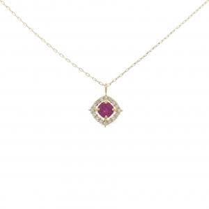 【新品】K18YG ルビー ネックレス 0.25CT