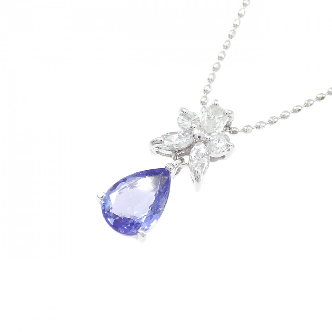 K18WG タンザナイト ネックレス 0.60CT
