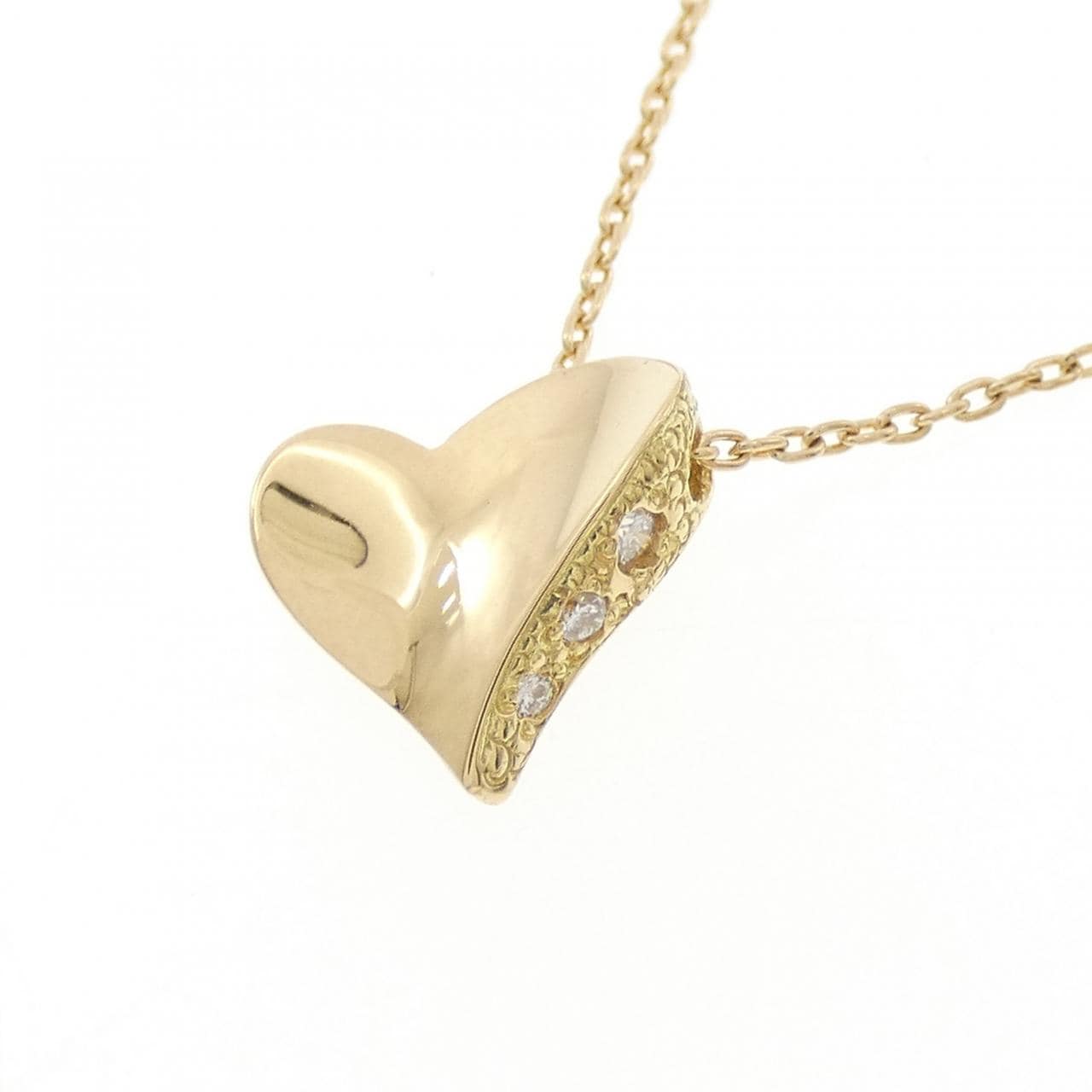 スタージュエリー ハート ダイヤモンド ネックレス 0.05CT