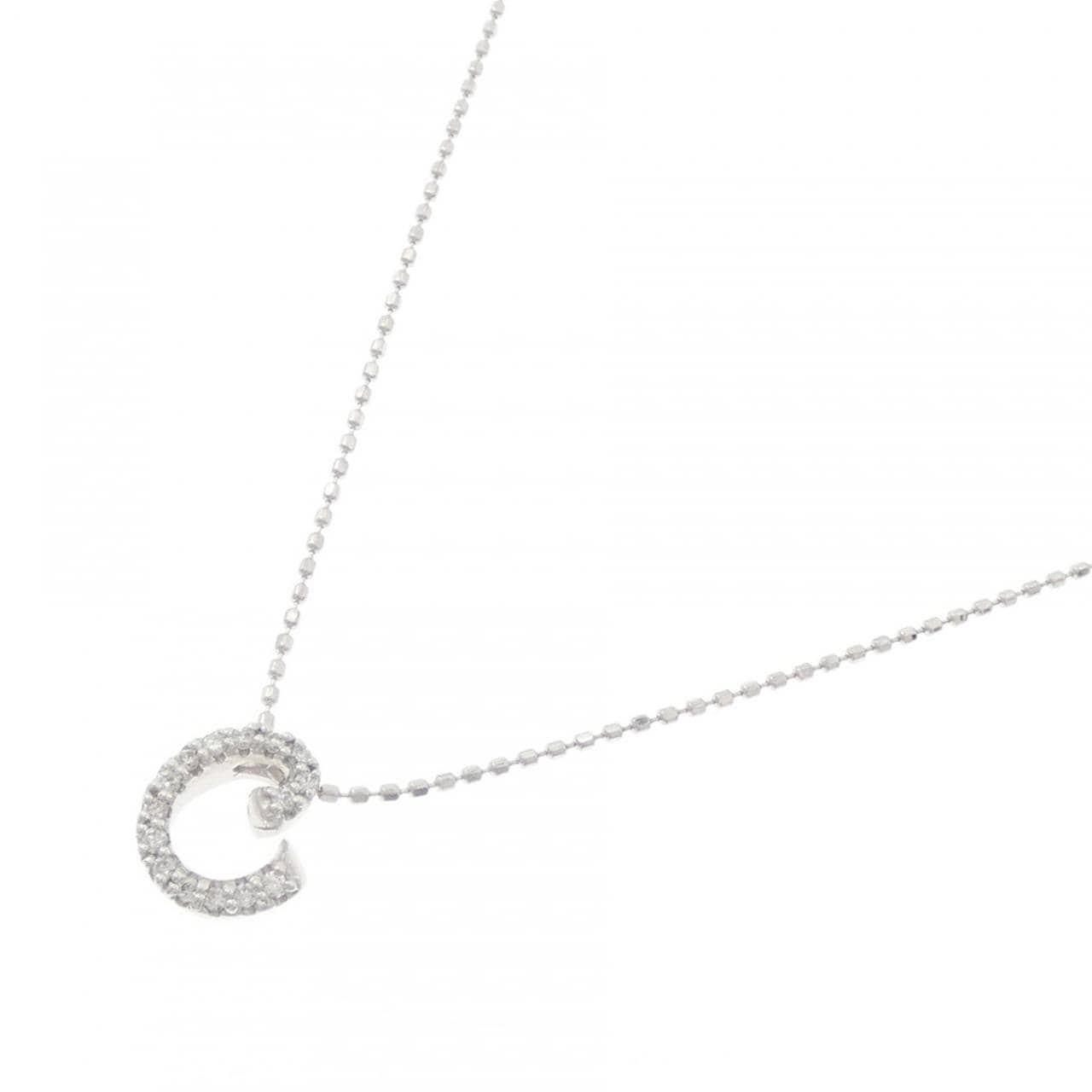 K18WG ダイヤモンド ネックレス 0.08CT