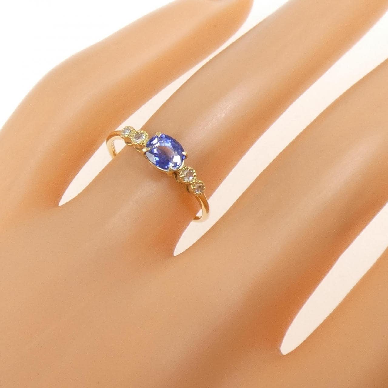 K18YG サファイヤ リング 0.74CT
