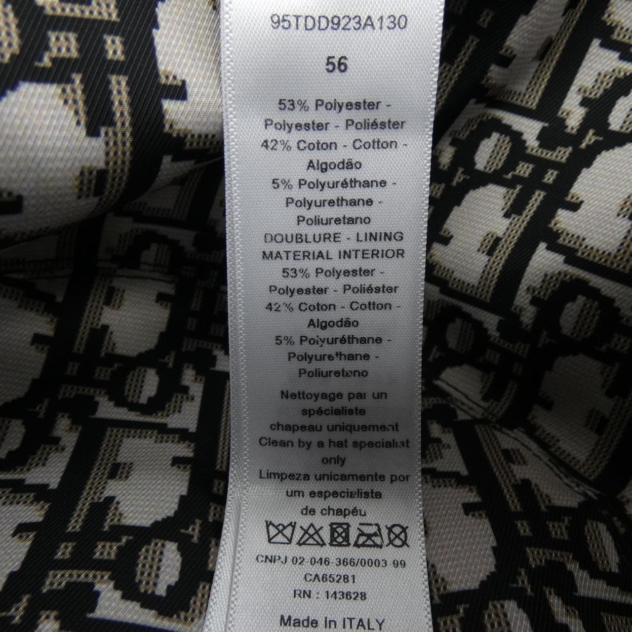 クリスチャンディオール CHRISTIAN DIOR TEDDY-D ボブハット オブリーク 95TDD923A130 ハット