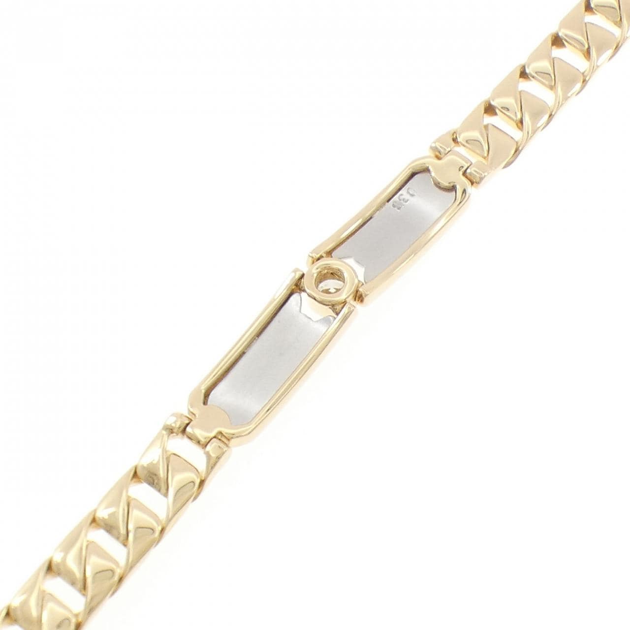 K18YG/PT850 ダイヤモンド ブレスレット 0.38CT