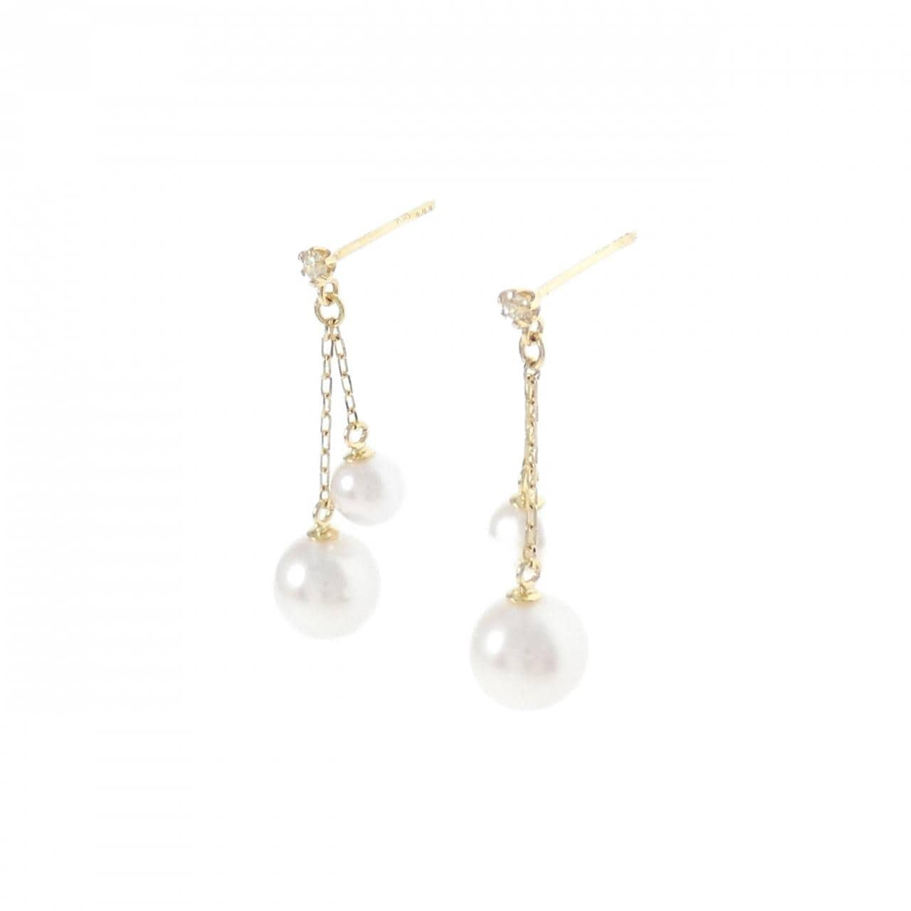 [BRAND NEW] K18YG Akoya pearl earrings