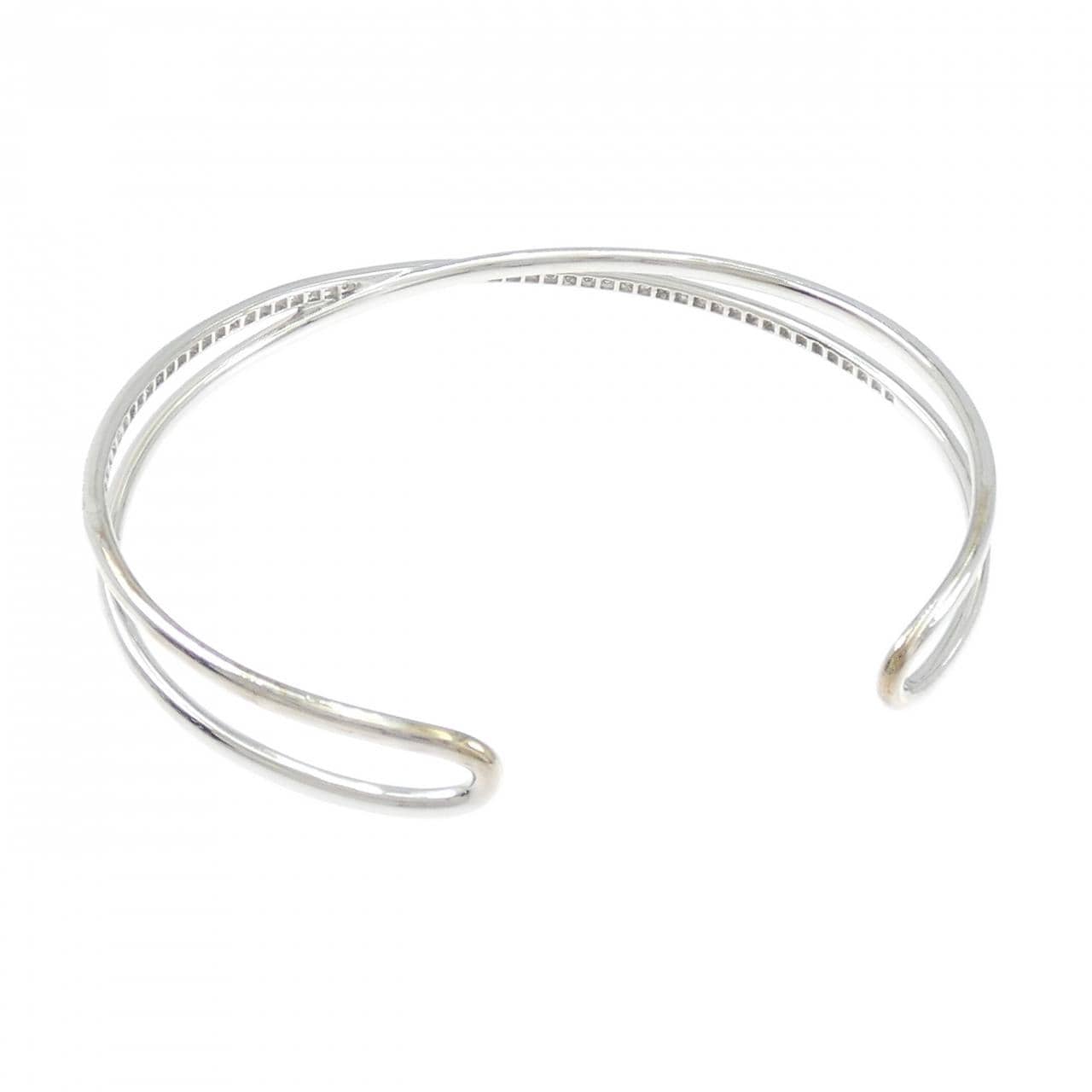 K18WG Diamond Bangle 0.41CT