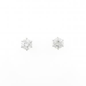 【リメイク】PT900/ST ダイヤモンド ピアス 0.506CT 0.523CT E-G SI1-2 VG