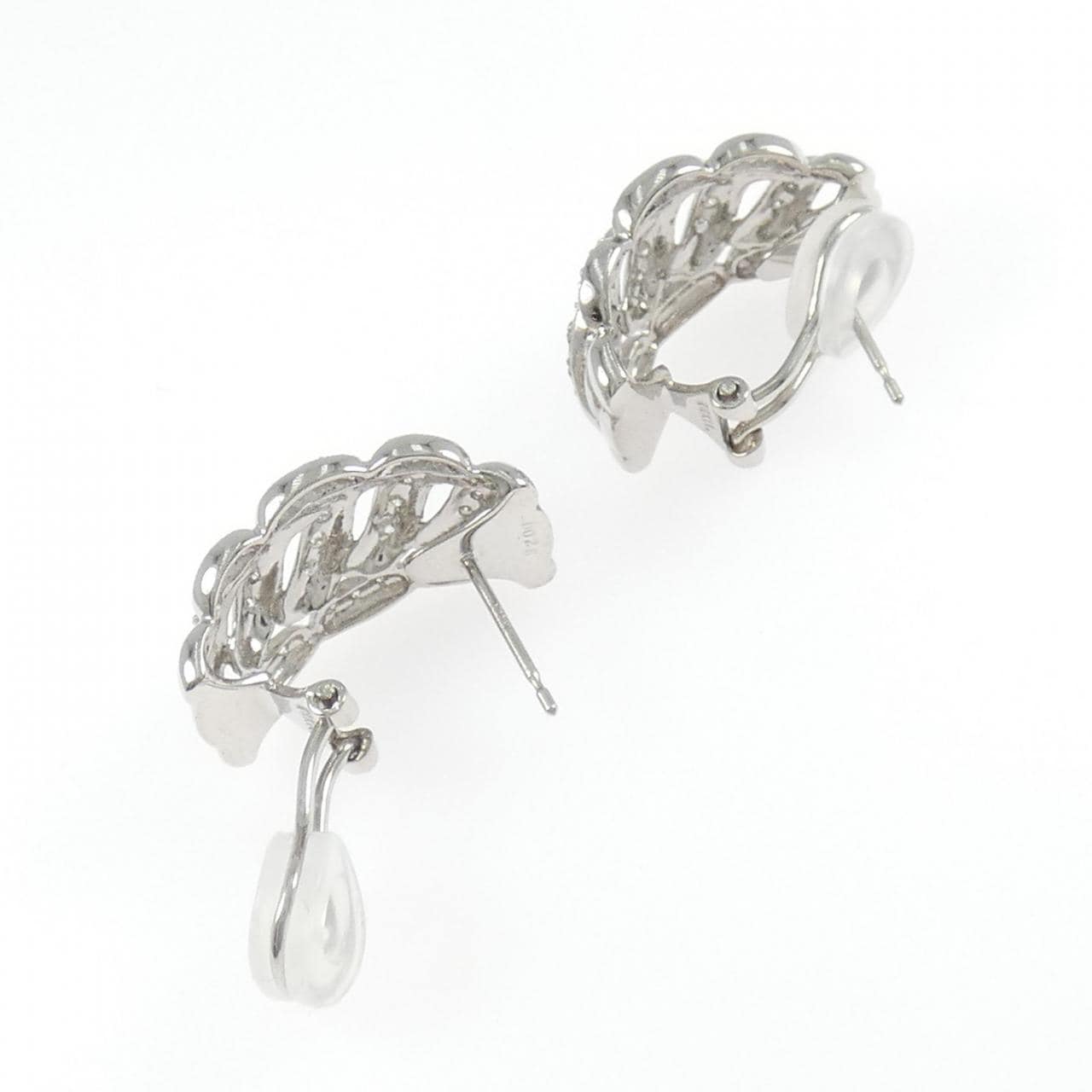 K18WG/K14WG鑽石耳環 0.52 克拉