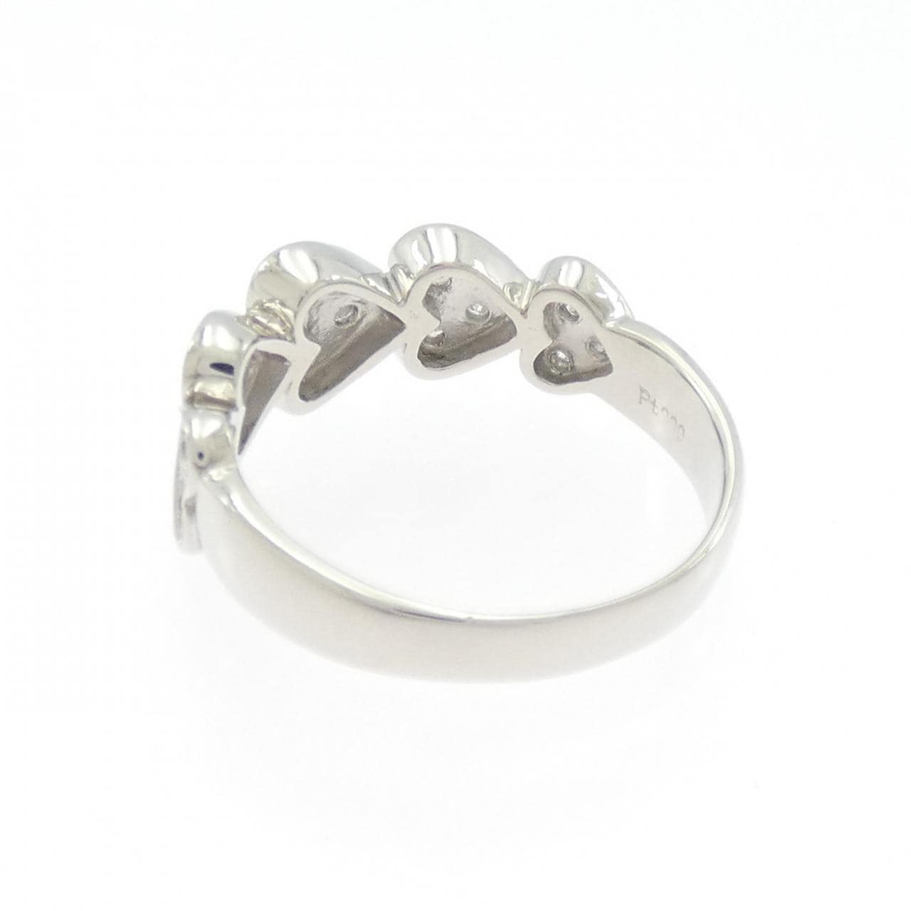 PT900 ハート ダイヤモンド リング 0.11CT