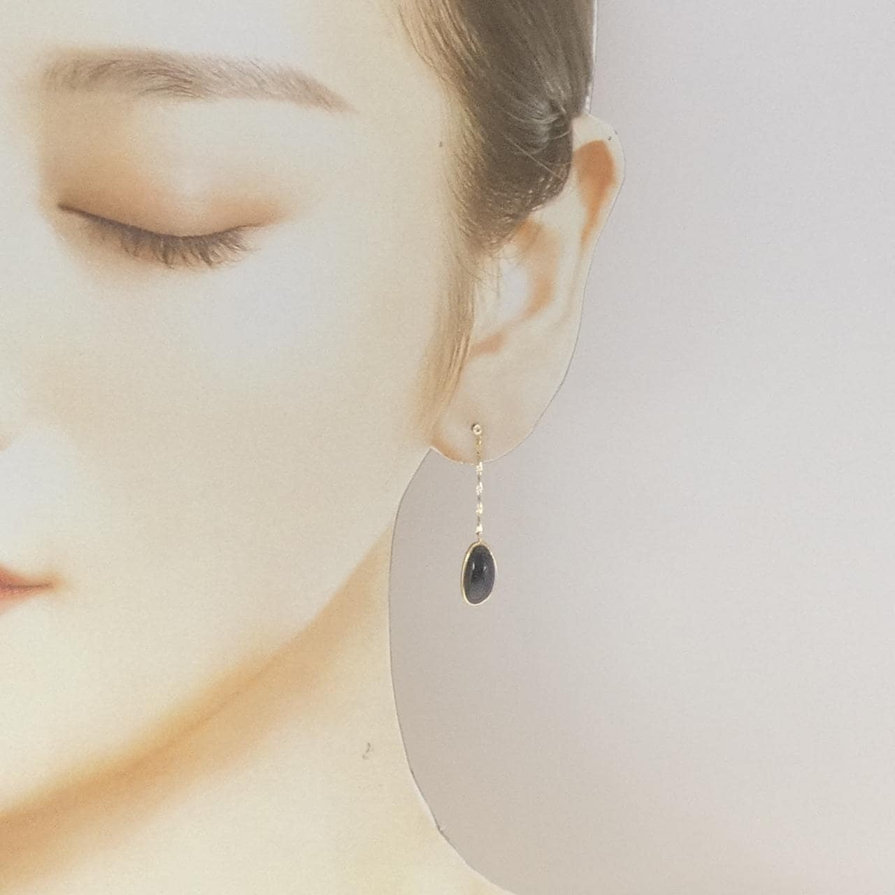 K10YG ラブラドライト ピアス