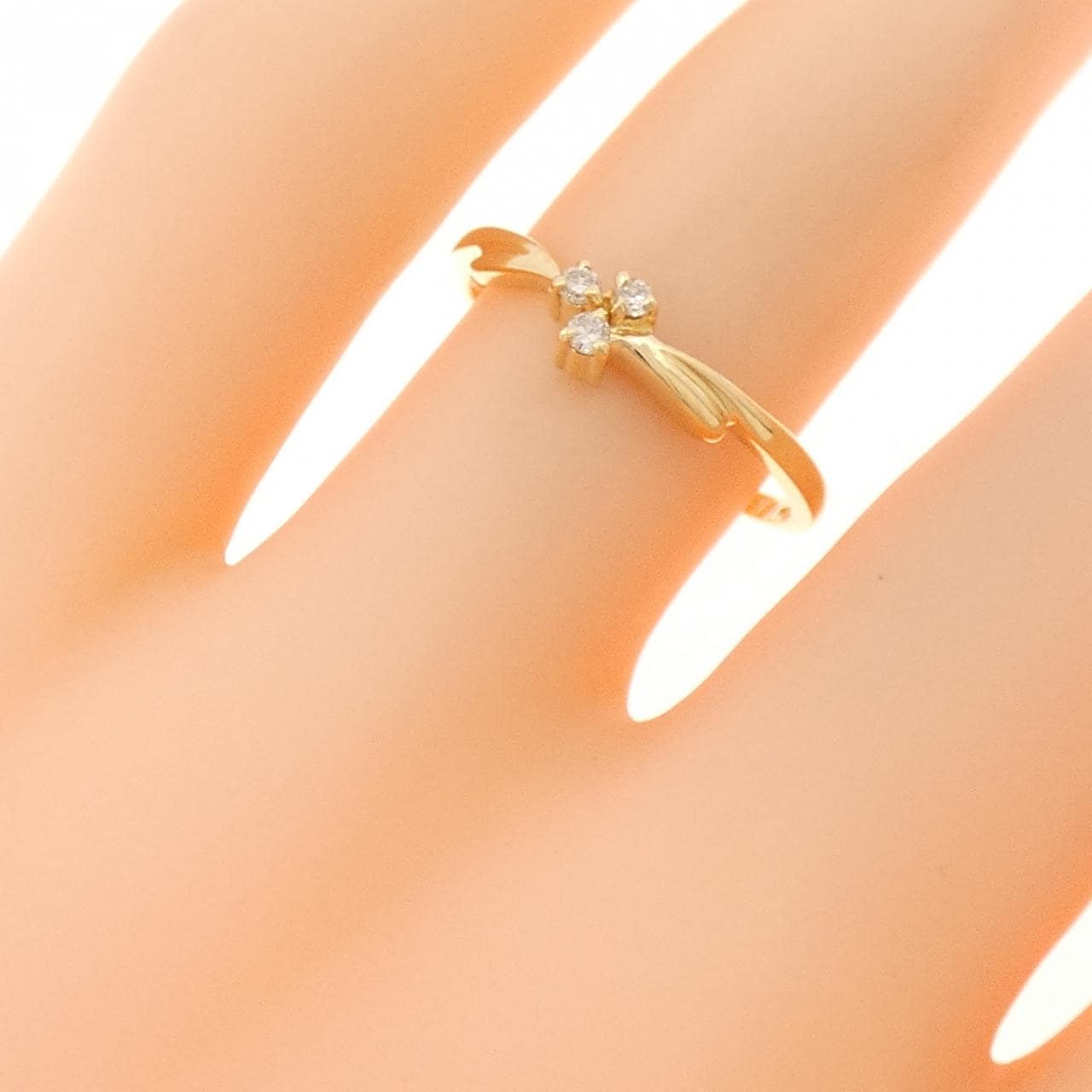 K18YG ダイヤモンド リング 0.05CT