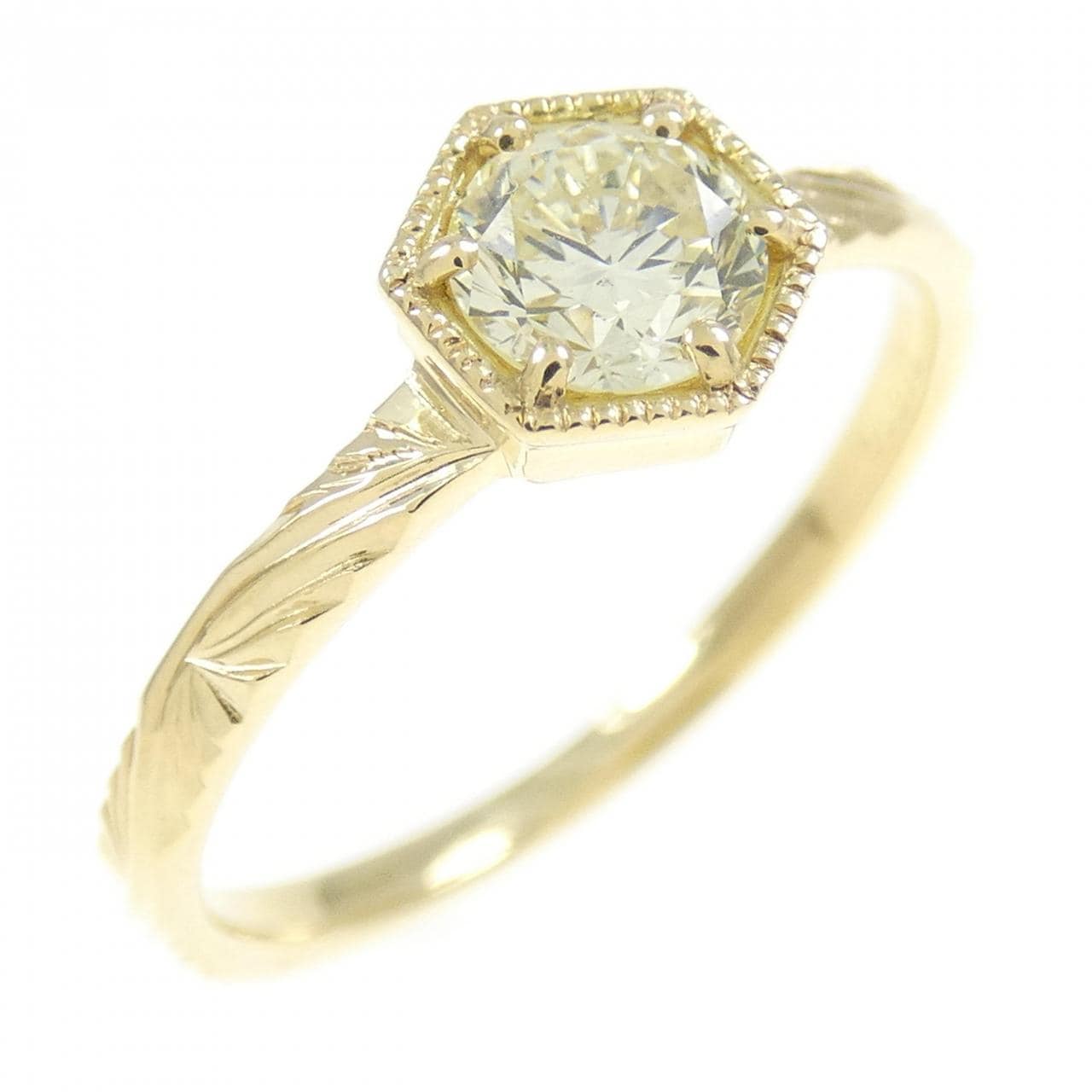 K18YG ダイヤモンド リング 0.373CT