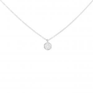 K18WG ソリティア ダイヤモンド ネックレス 0.255CT