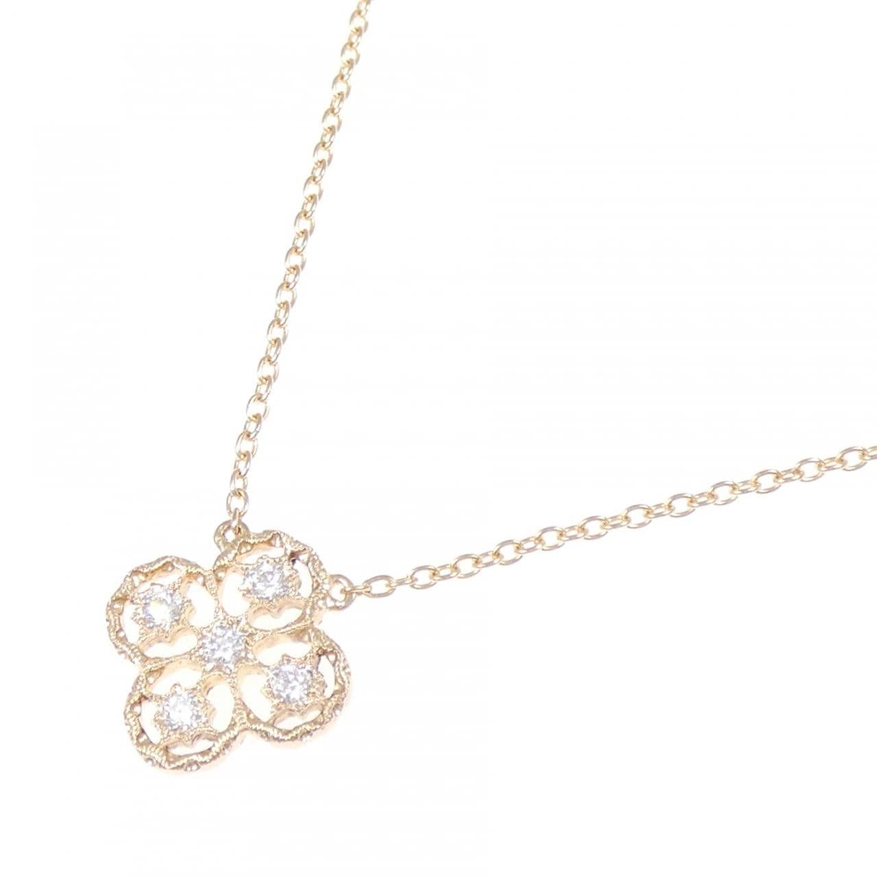 K18PG ダイヤモンド ネックレス 0.12CT