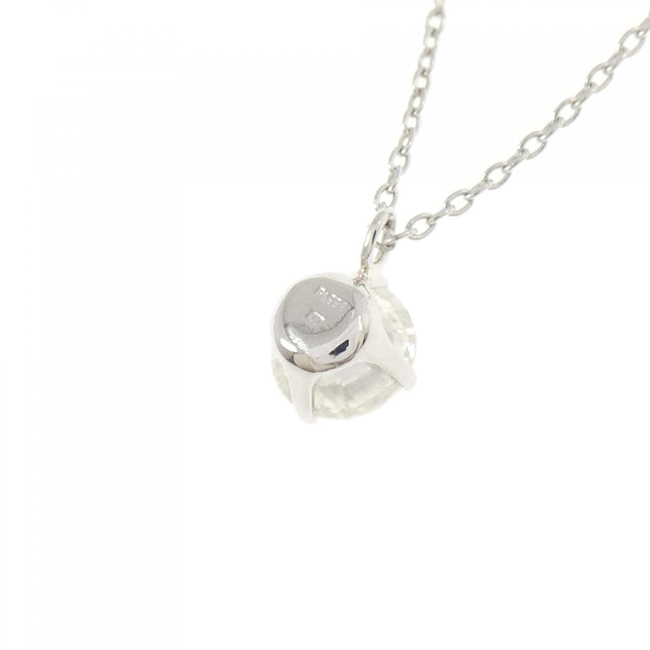 PT999/PT850 ソリティア ダイヤモンド ネックレス 0.7CT