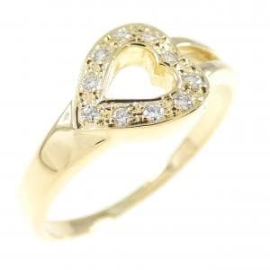 K18YG ハート ダイヤモンド リング 0.07CT