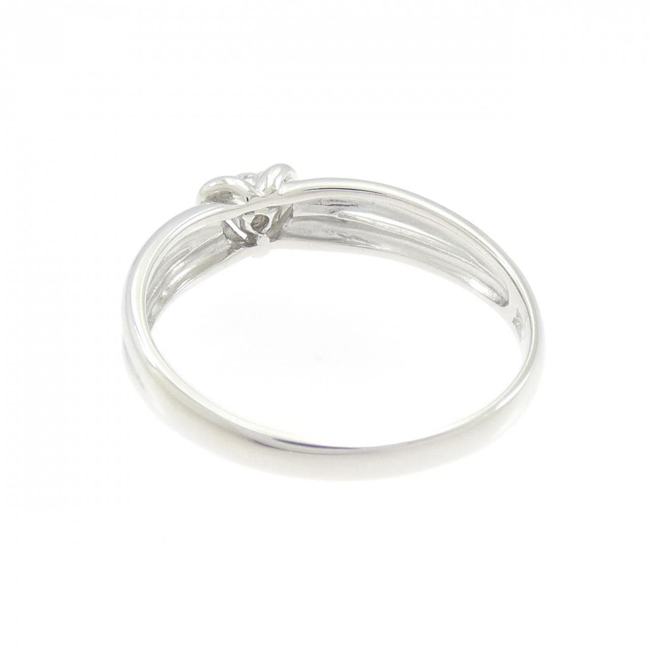 K18WG ハート ダイヤモンド リング 0.07CT