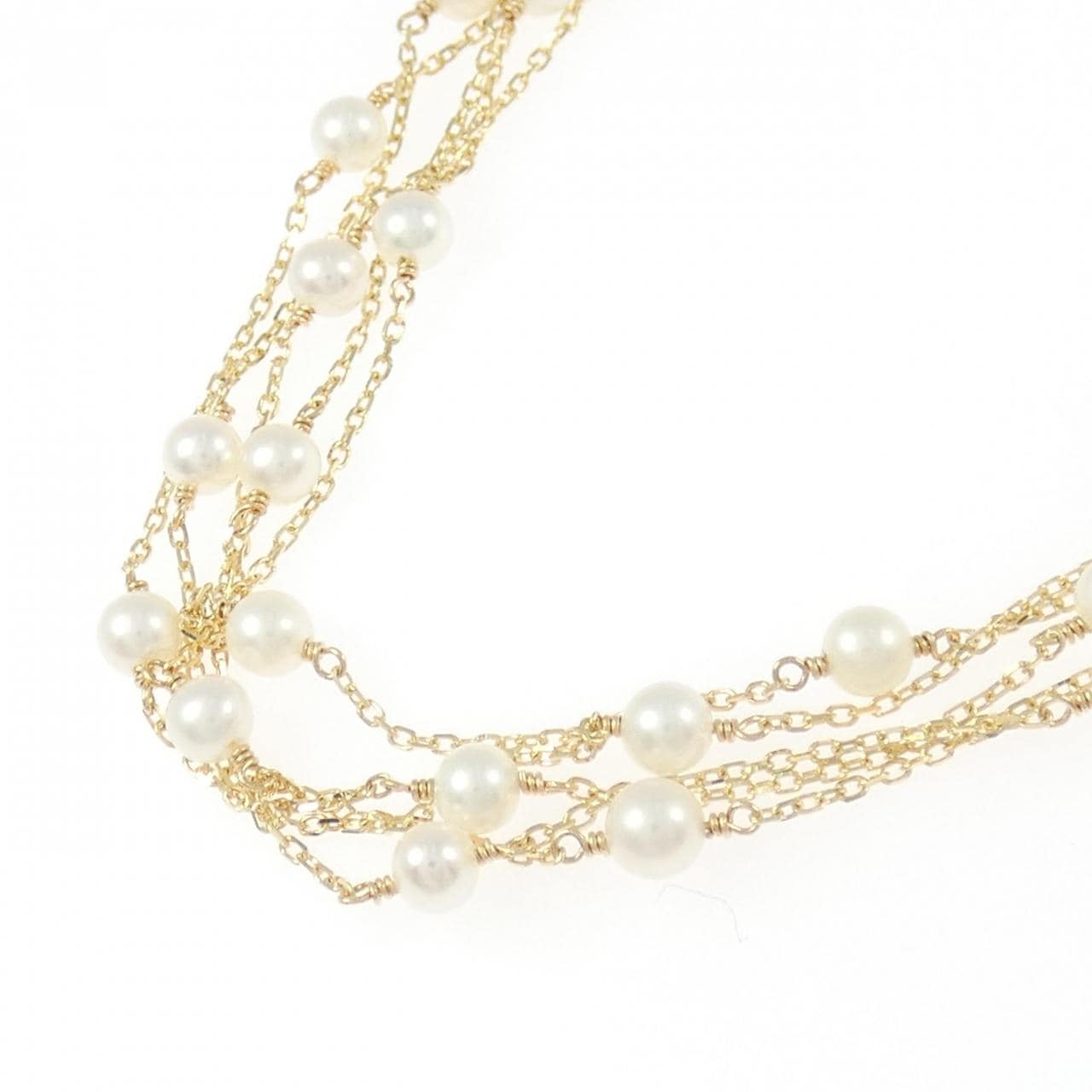 K18YG 淡水パール ネックレス