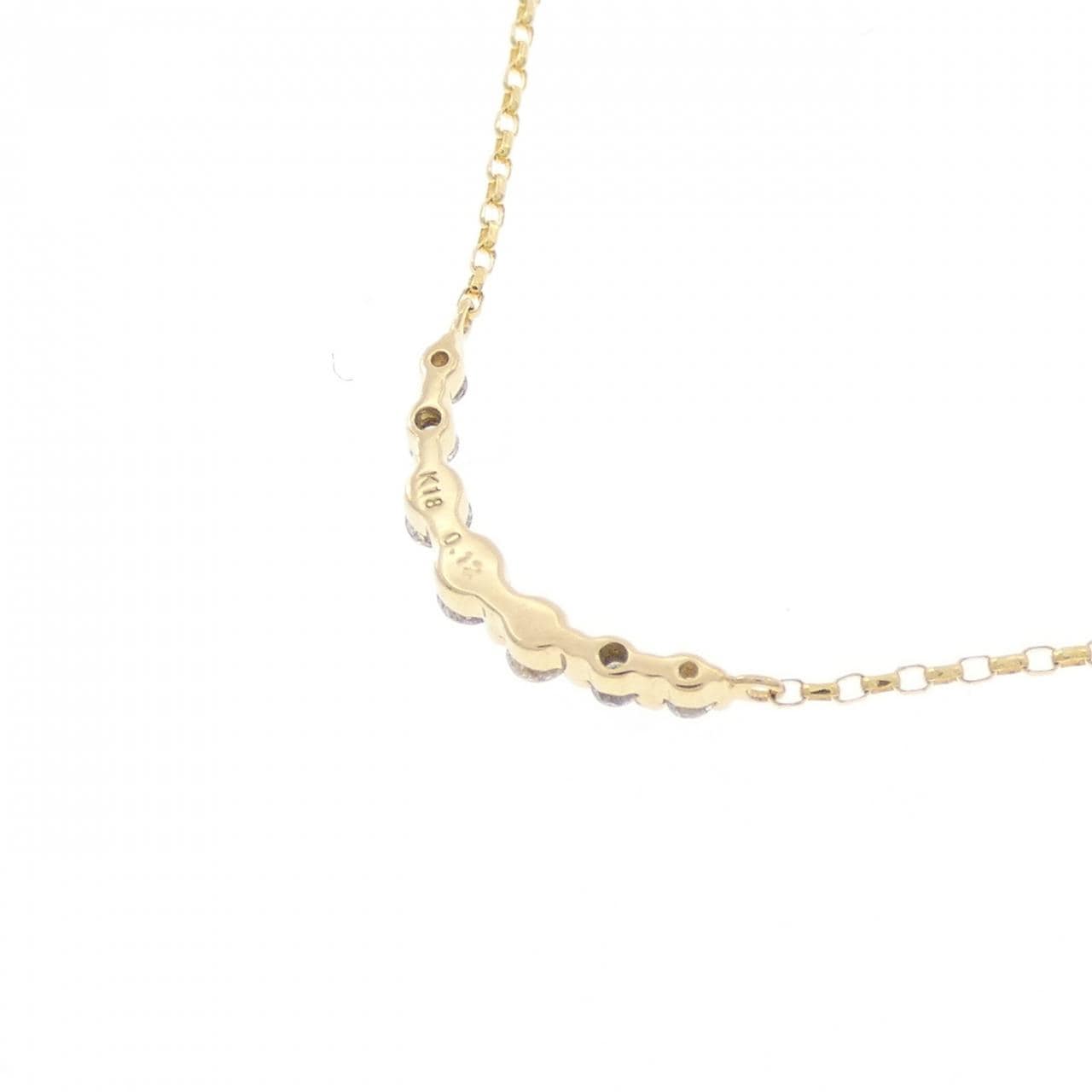 K18YG ダイヤモンド ネックレス 0.12CT