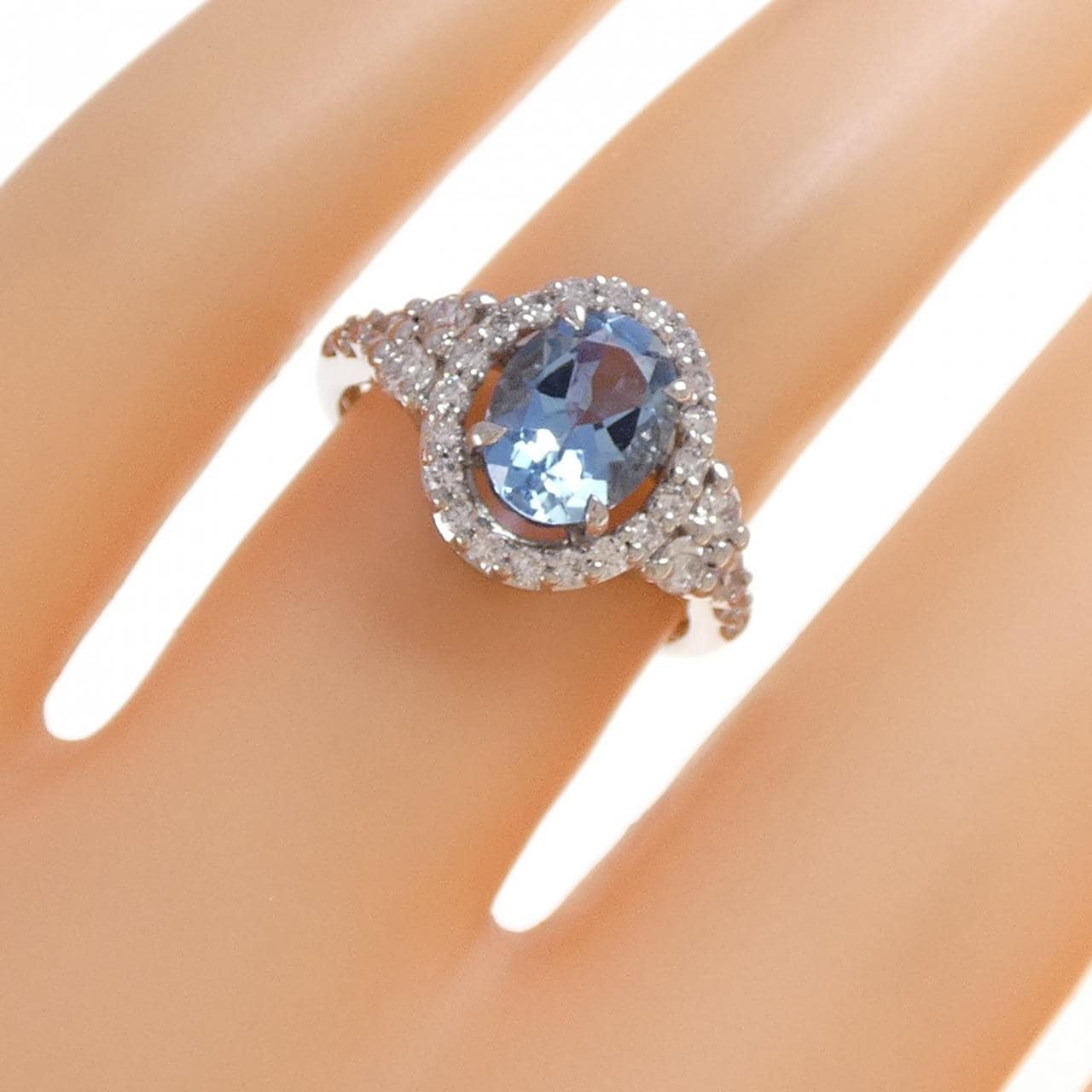 K14WG アクアマリン リング 1.05CT