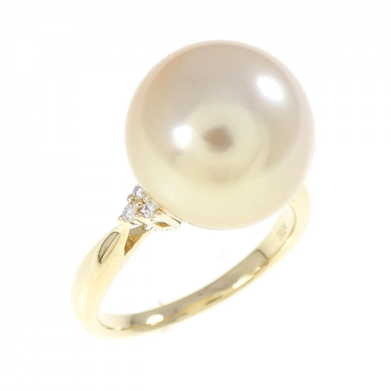 K18YG 白蝶パール リング 11.9mm