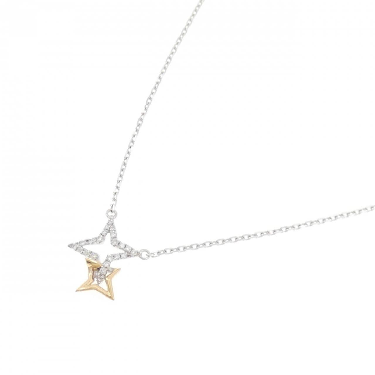 750WG/750YG ダイヤモンド ネックレス 0.10CT