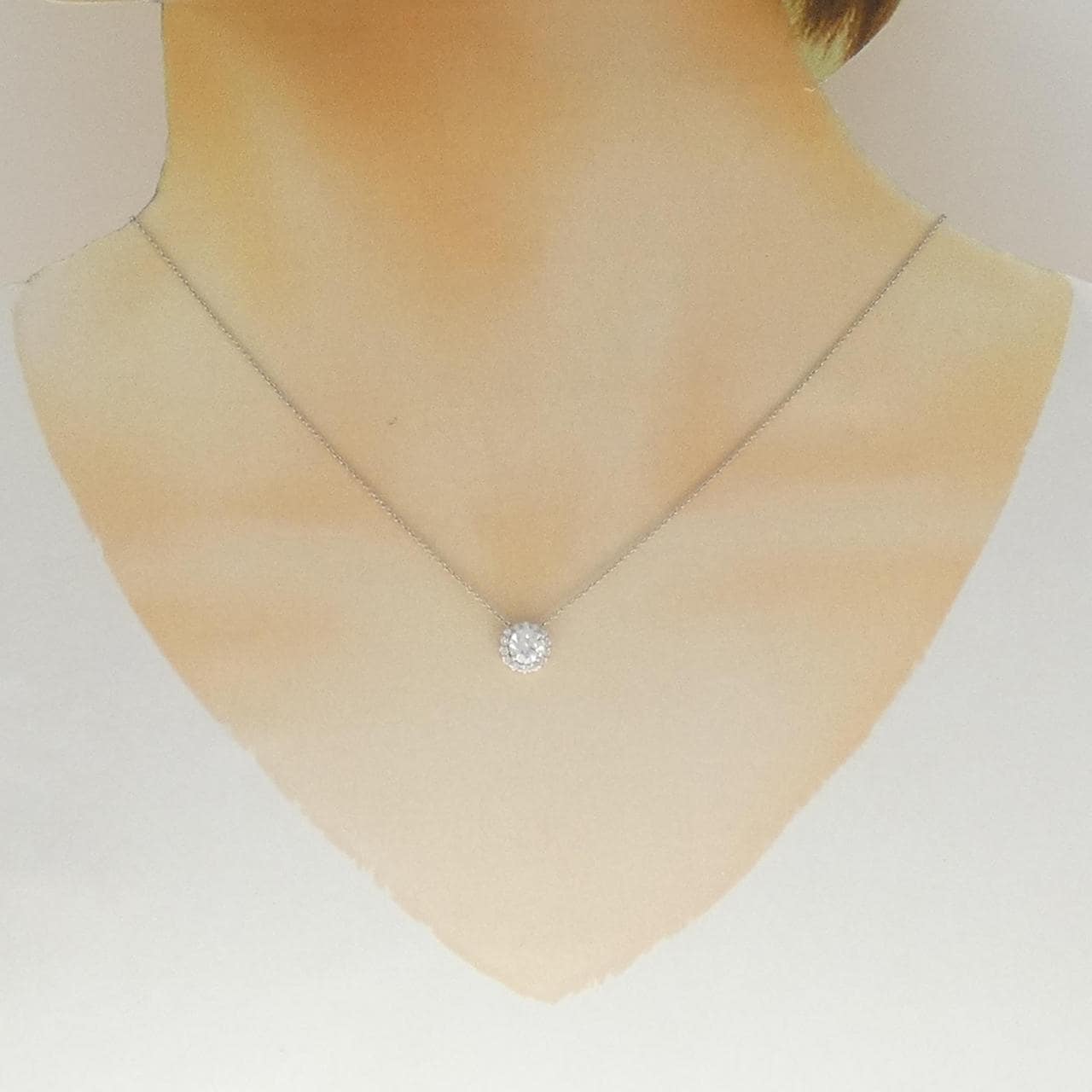 【リメイク】PT900/PT850 ダイヤモンド ネックレス 0.558CT E SI2 EXT H&C