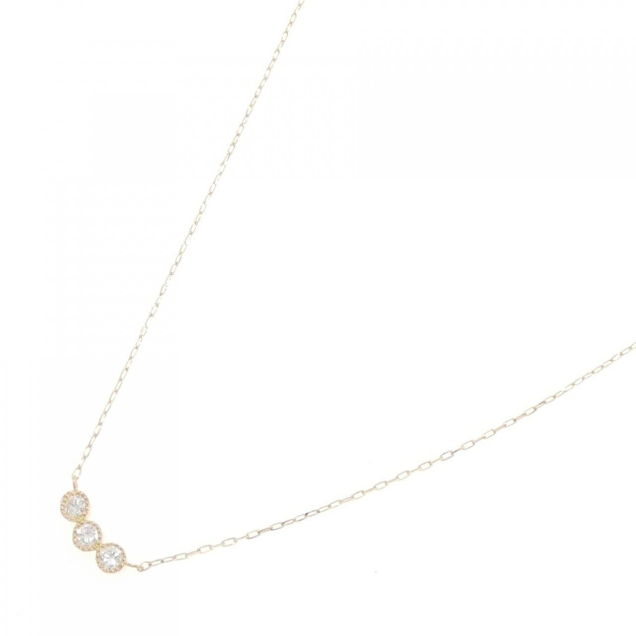 【リメイク】K18YG ダイヤモンド ネックレス 0.10CT