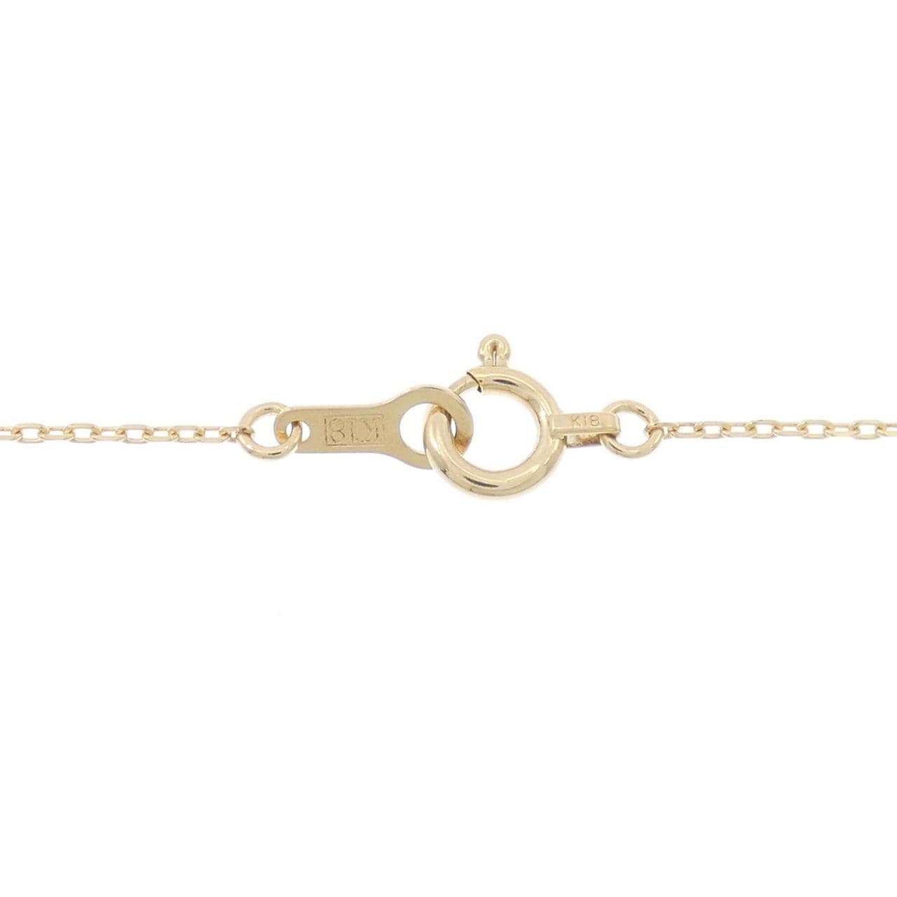 K18YG ハート カラーストーン ネックレス