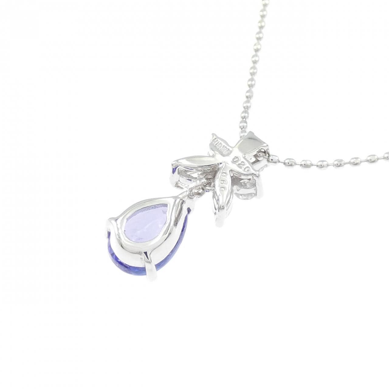 K18WG タンザナイト ネックレス 0.60CT