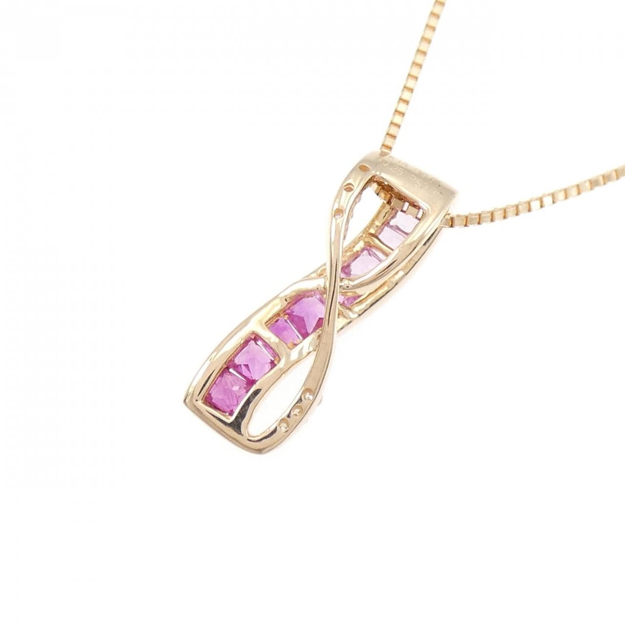 K18PG カラーストーン ネックレス