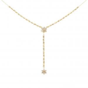 K18YG フラワー ダイヤモンド ネックレス 0.30CT