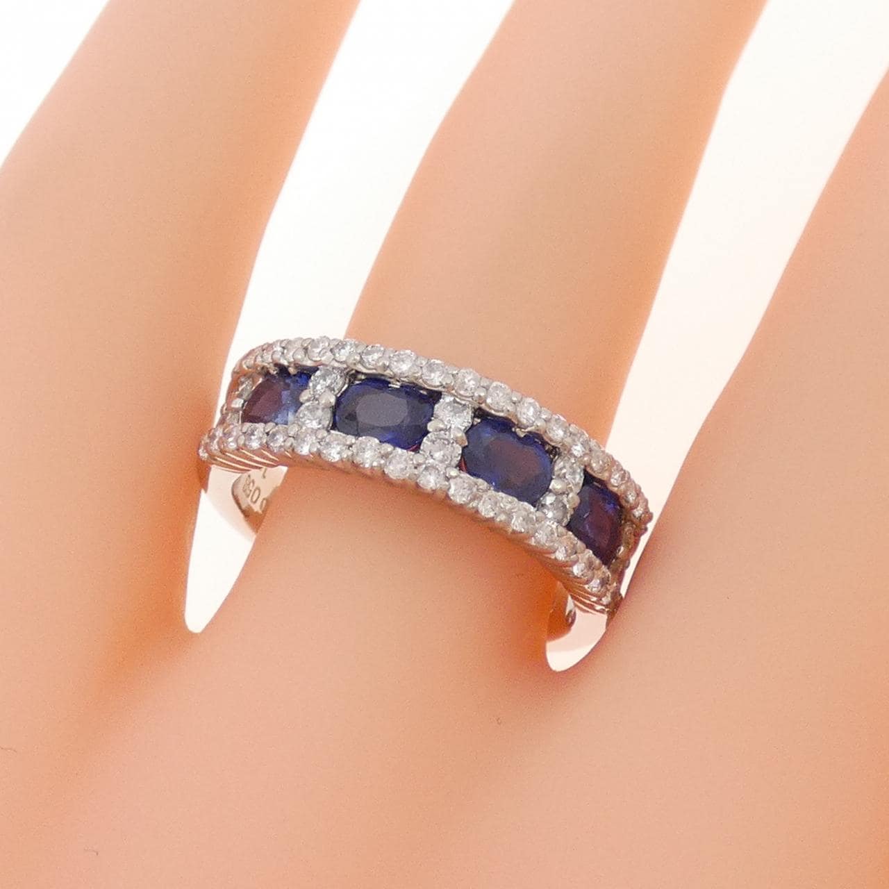 PT900蓝宝石戒指1.00CT