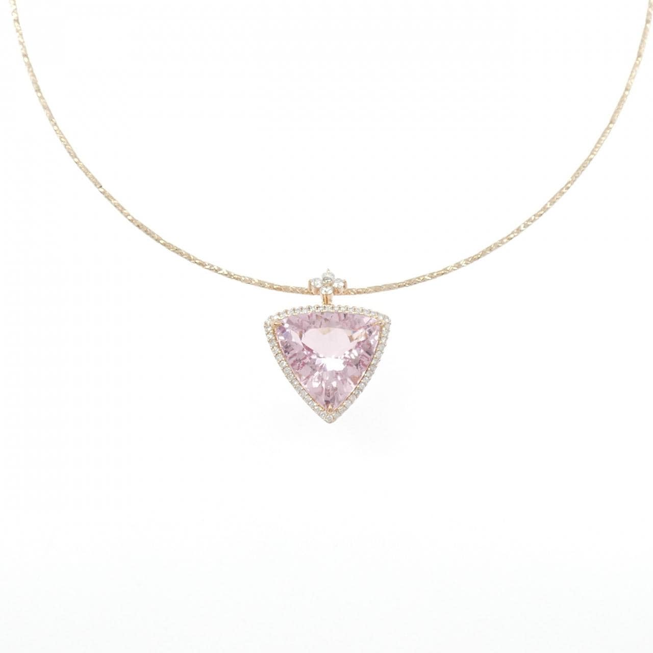 K18PG モルガナイト ネックレス 13.63CT