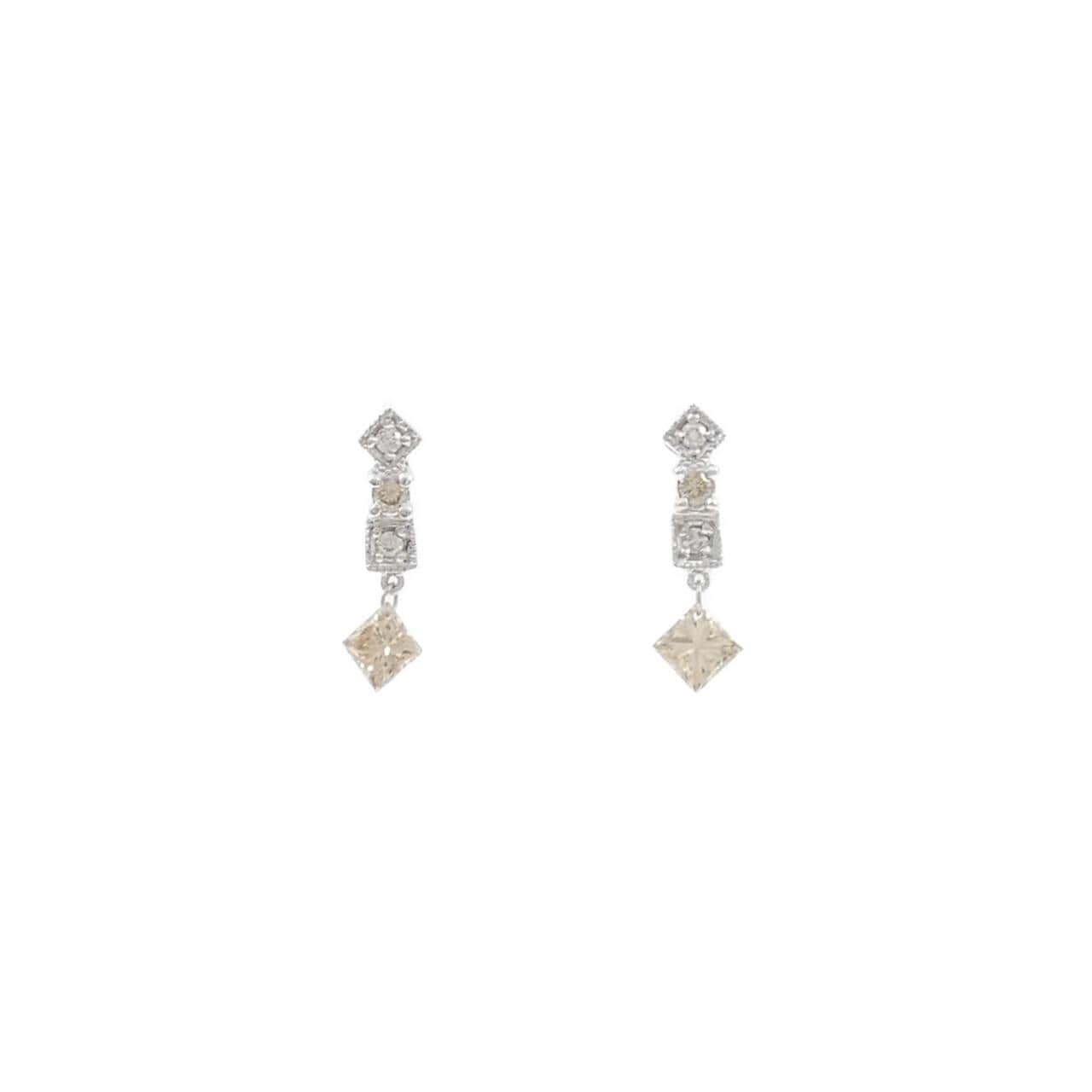 K18WG ダイヤモンド ピアス 0.30CT