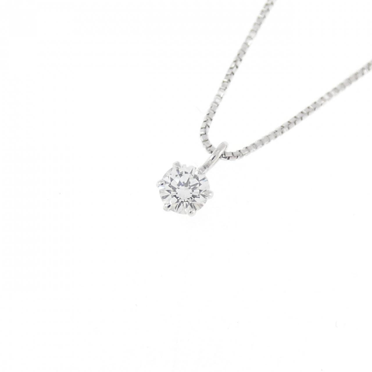 PT900/PT850 ソリティア ダイヤモンド ネックレス 0.118CT