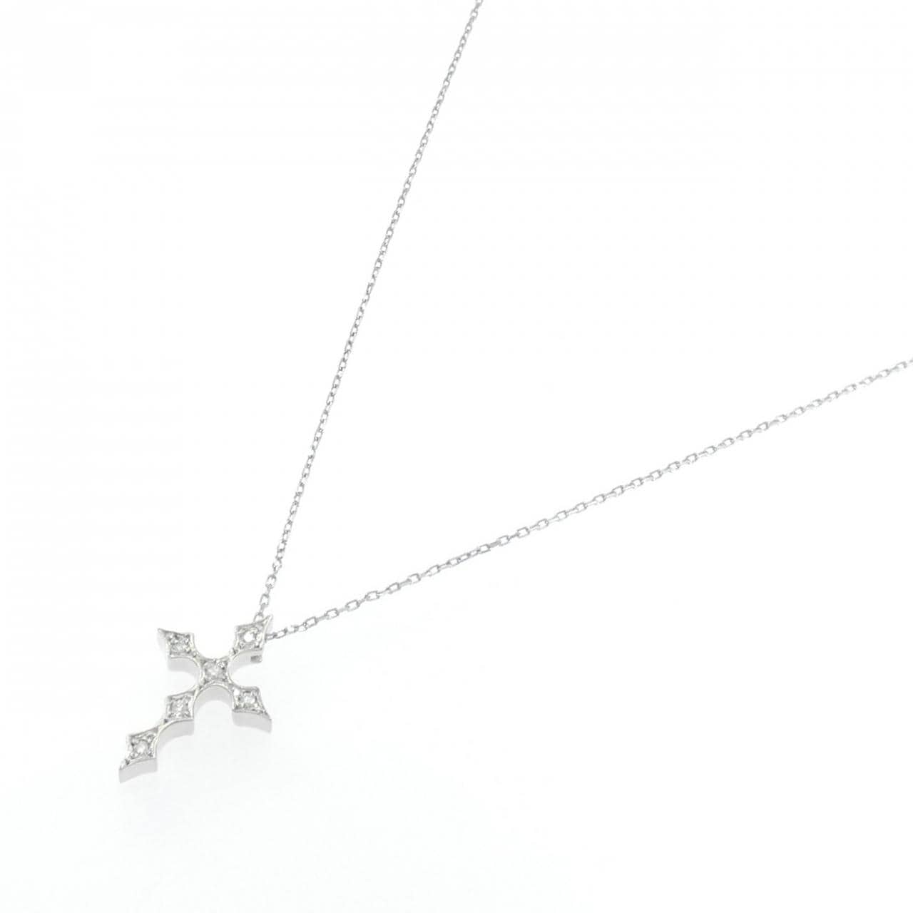 PT900/PT850 クロス ダイヤモンド ネックレス 0.06CT