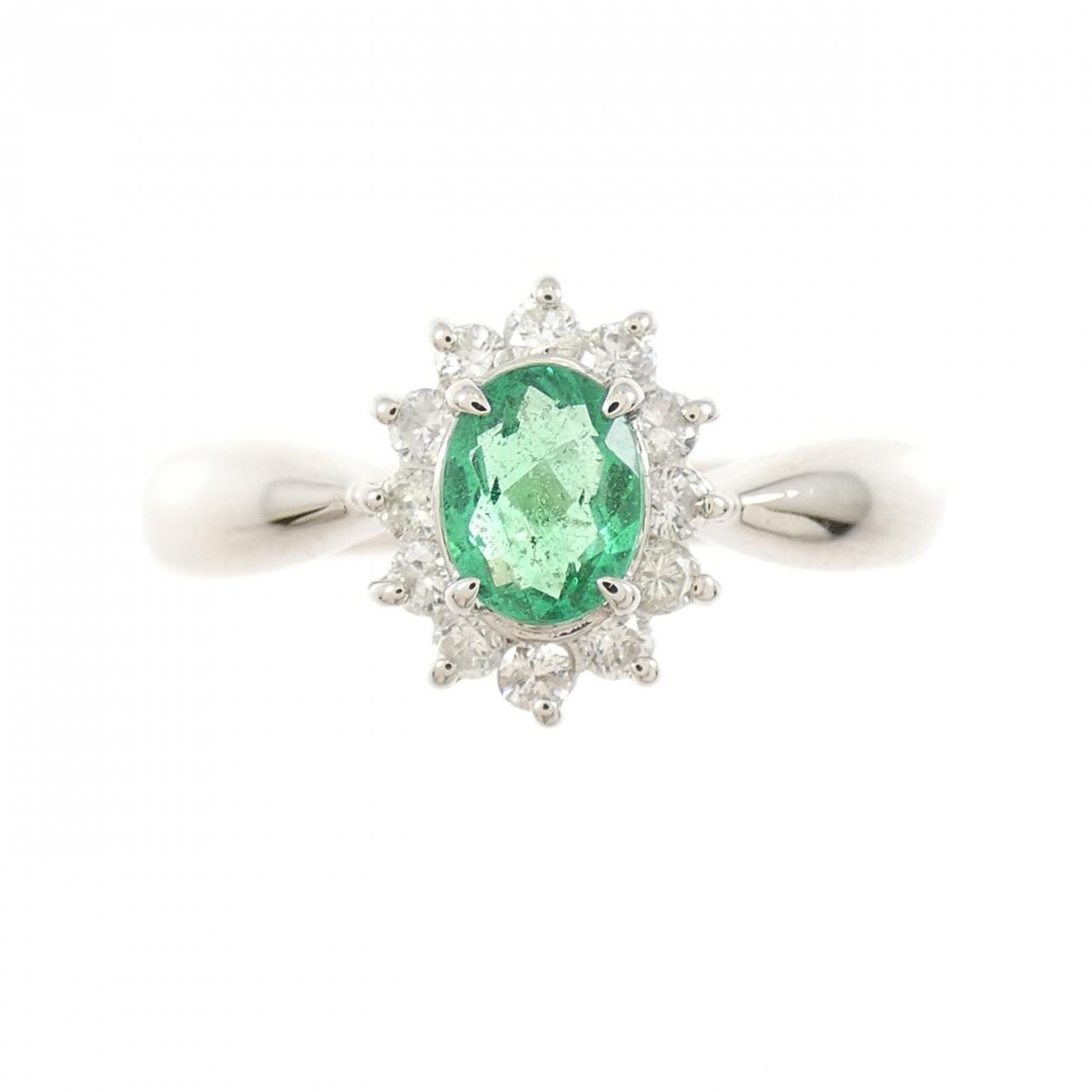 PT850 Emerald Ring 0.34CT