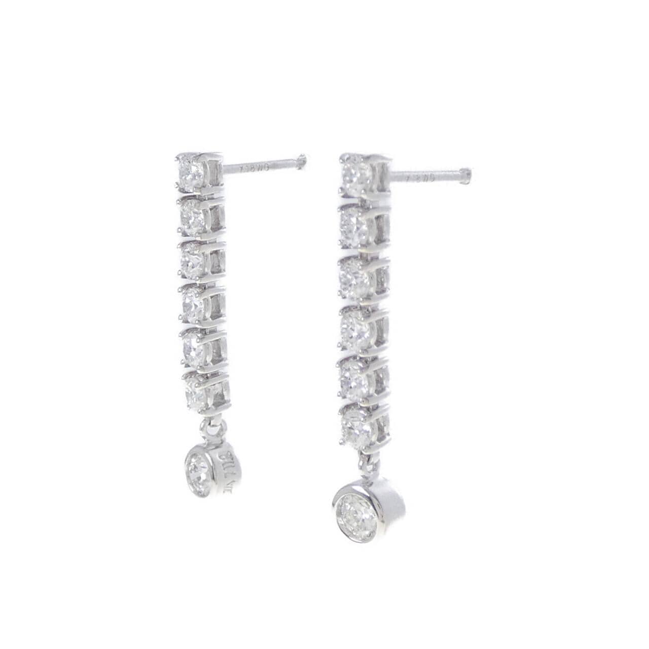 LINE钻石耳环 1.00克拉