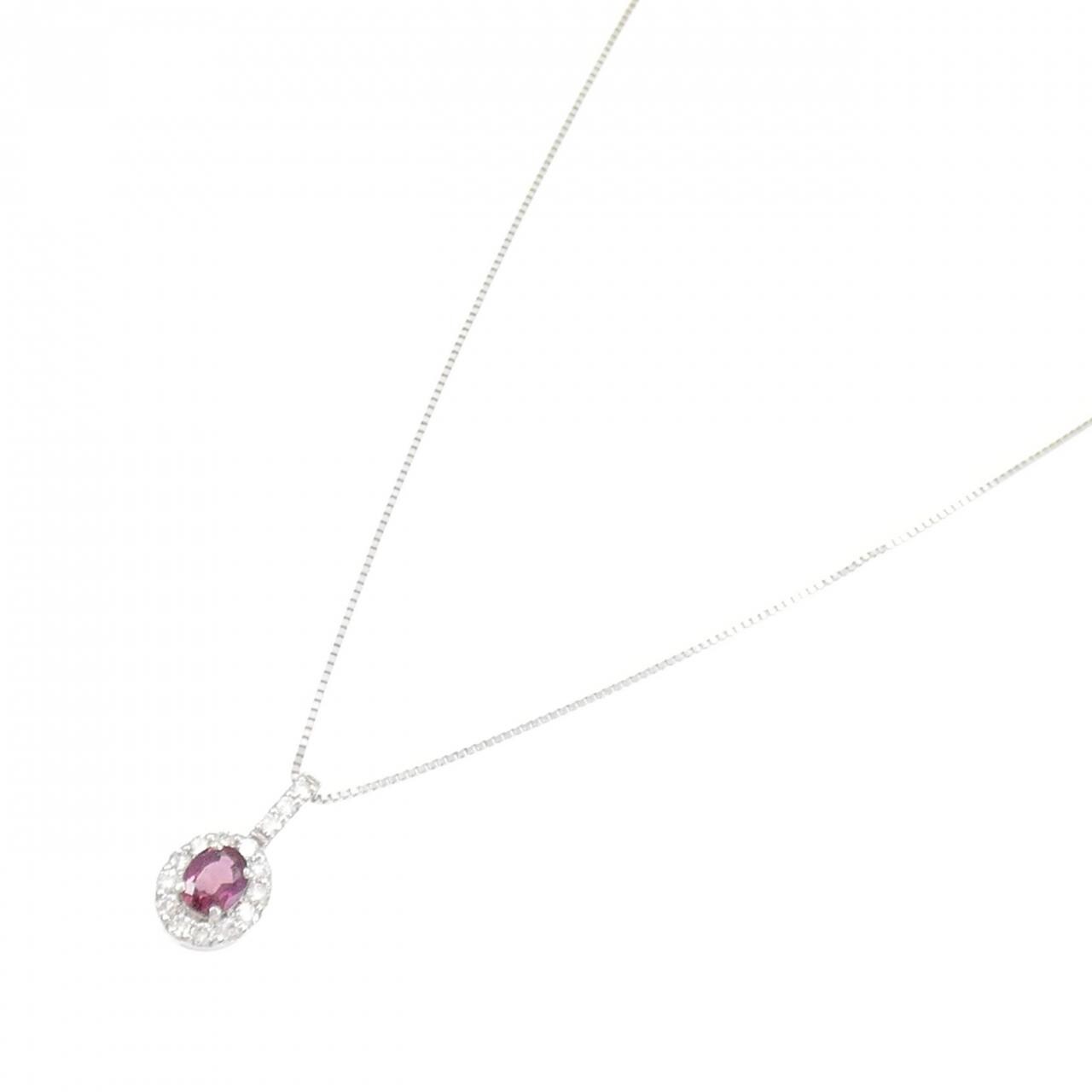 PT ルビー ネックレス 0.38CT